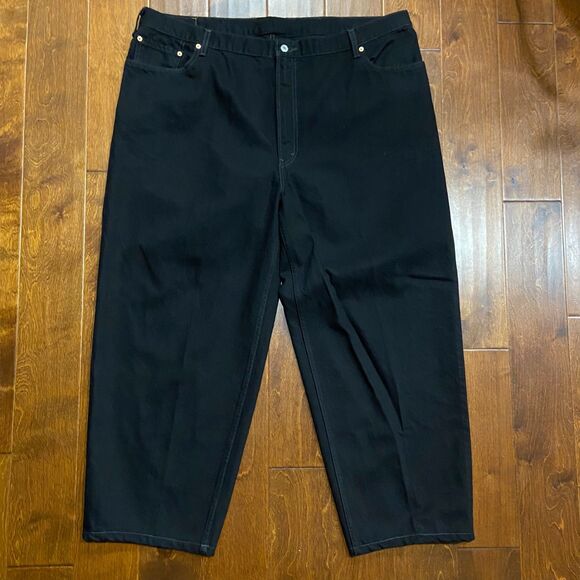 Levi's 560 Comfort Fit Relaxed Black Denim Jeans Big & Tall Mens Size 50 x 32 - Picture 4 of 10